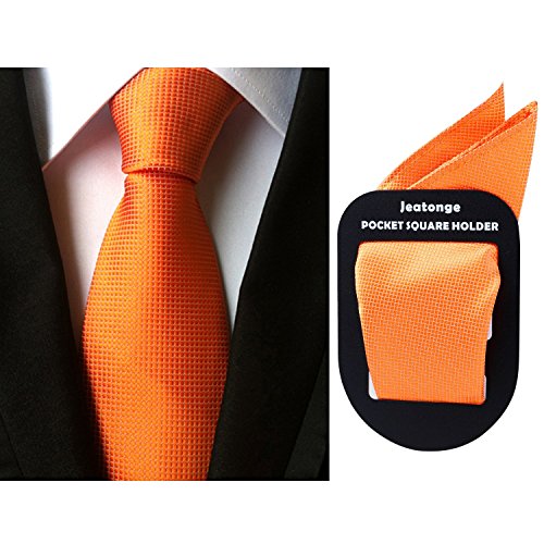 Lot 6 Pcs Mens Ties with 6 Matching Pocket Squares Mens Classic Ties Set Necktie Neck Ties with Gift Box Packing (Multicolored -06)