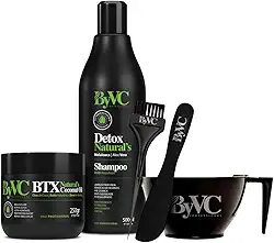 Selante Capilar Selagem BTX Natural's Coconut Oil Sem Formol 250gr + Shampoo Preparador Anti-residuos 500ml ByVC Professional