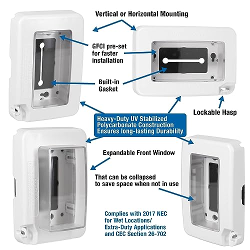 Couvercle Intermatic WP7000W extra résistant pour prise extérieure étanche - 3