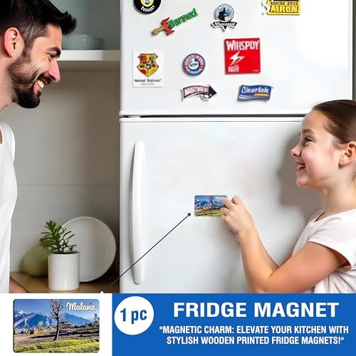 Image of Elegant Fridge Magnet with Themes |Rectangular Size Refrigerator Magnet with Magnetic Rubber Back | Pack of 1, 8.6cm X 5.4cm (Malana)