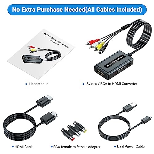 Convertisseur RCA Svideo vers HDMI solution écran noir vieilles consoles GameCube - 7