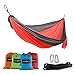 HomEco Hammock, Double and Single Camping Hammocks, Lightweight Nylon Parachute Multifunctional Travel Hammocks (Red, Single)
