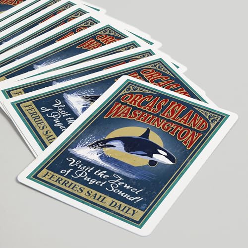 Baraja de Poker Orcas Island Vintage, 52 Cartas miniatura 5