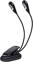 Vista 1 de Luz de soporte de música recargable, luz de lectura con clip de 8 LED, lámpara de libro de 3 niveles de brillo de protección ocular para orquesta