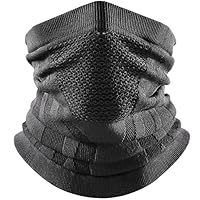 WTACTFUL Schlauchschal Herren Halbe Sturmhaube Motorrad Halstuch Herren Halswärmer Ski Mask Skimaske Halsschlauc Neck Gaiter Motorrad Gesichtsmaske für Winter Laufen Skifahren Snowboarden Alle Schwarz