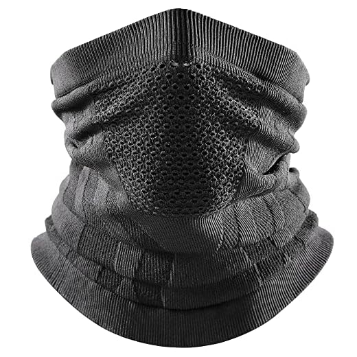 WTACTFUL Winter Neck Gaiter Neck Warmer Half Face Ski Mask Thermal Cover Shield for Cold Weather Windproof Tube Bandana Balaclava for Running Skiing Snowboarding Cycling Motorcycle Riding All Black