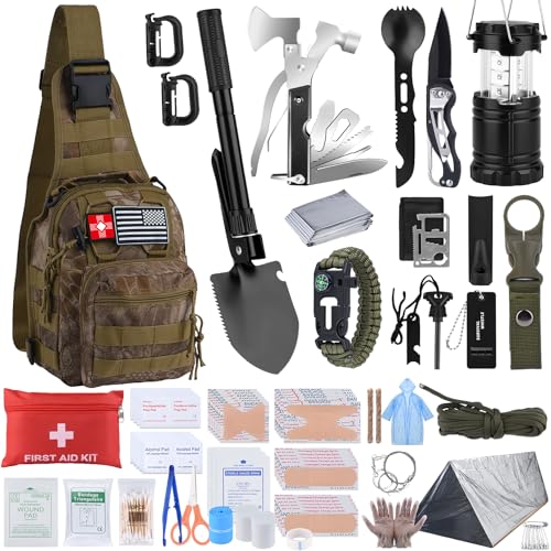 Survival Kit, Gifts for Christmas Men, Women, 251pcs Emergency Survival
