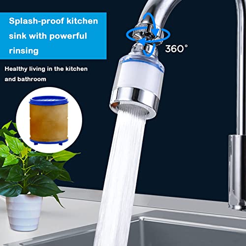 Sink Water Filter Faucet,Universal 360 ° Rotating Faucet Water Filter,Faucet Mount Filters For Bathroom Sink -Removes Chlorine Fluoride Heavy Metals For Home Bathroom & Kitchen(2 Pcs) #TOP7