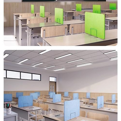Sichtschutzwand für den Schreibtisch, Akustik-Trennwand für den Schreibtisch – freistehende, geräuschreduzierende Trennwand für Büro und Klassenzimmer, schalldichte Tischabtrennung, Grün, 30