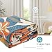 Shesyuki Boho Throw Blanket for Bed - 100% Pure Cotton Ultra Soft Rustic Quilt - Farmhouse Decor Bed Blankets, All Season Rustic Throw for Sofa Couch Chair(91''x 98'', Floral Sea)