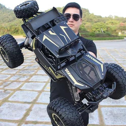 SREJNGL 1/8 20IN Alloy RC Truck 2.4G All Terrain Large Remote Control Car Racing Car Off-Road Climbing Vehicle Buggy Boy Toy Gifts for Children and Adults Black