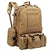 SHANNA Mochila Militar, Mochila Crossfit, Mochila Militar Tactica de 55 L para Senderismo al Aire Libre Camping Trekking Pesca Caza (color tierra)