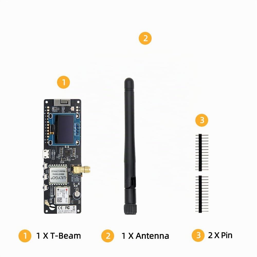 LILYGO T-Beam Meshtastic LORA32 868MHz ESP32 Carte de développement WiFi BLE CH9102F puce TTGO cartes mères Module OLED soudé