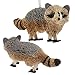 Kurt Adler S0731 5 Assorted Buri Woodland Animal Fox, Skunk, Raccoon, Squirrel And Porcupine Christmas Ornaments