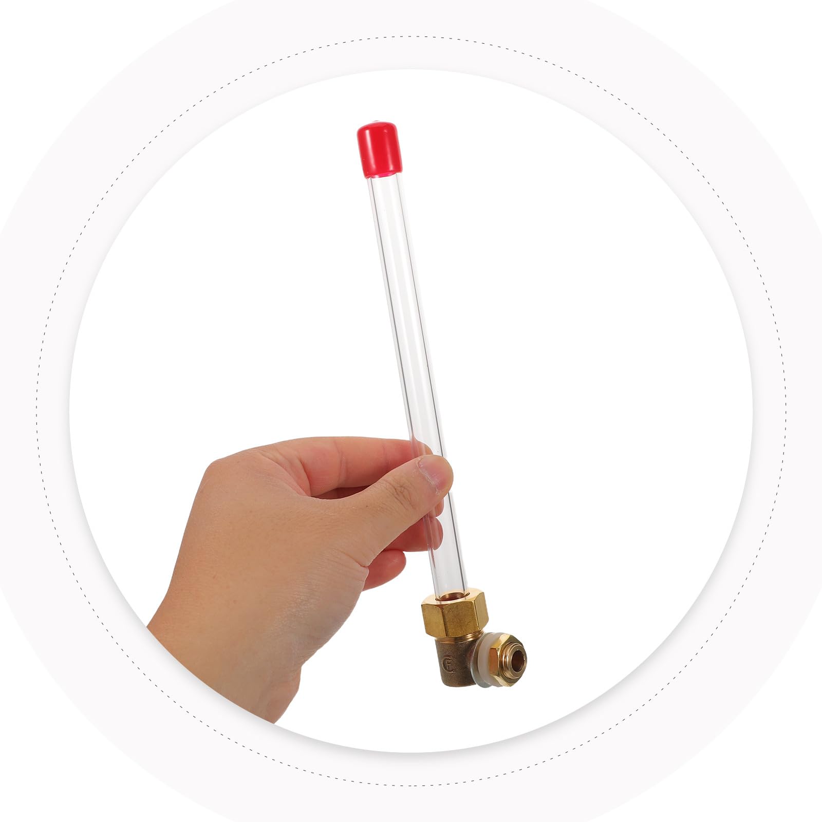 Garneck Niveau à Eau Tube Acrylique Transparent et Filet 1/4 pour Jauge de Niveau de Liquide du Réservoir, Indicateur Précis pour Chaudière Usage Domestique et Commercial