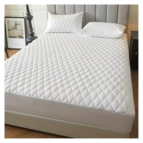Protège-matelas imperméable blanc 180x200cm drap-housse uni doux