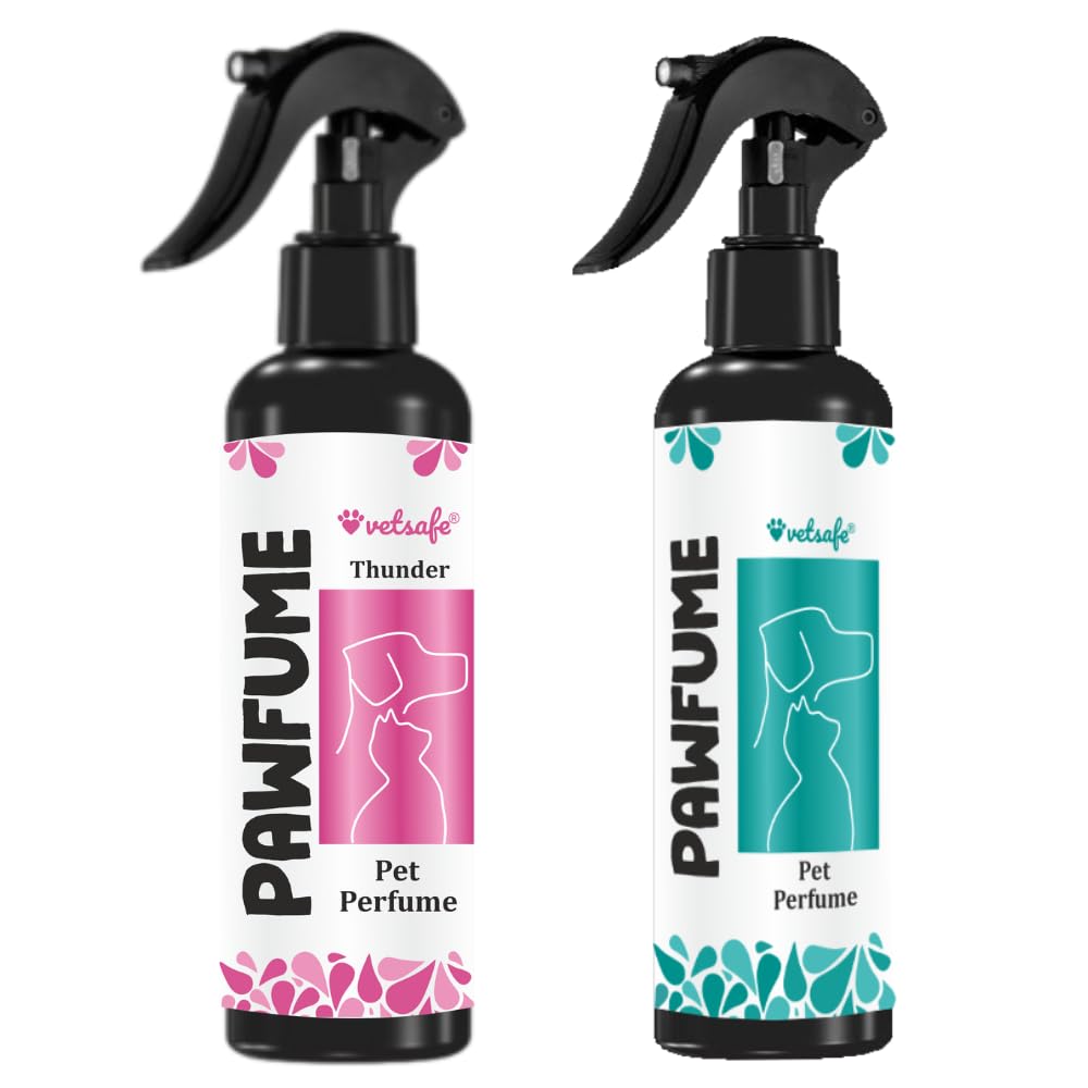VetSafe Pet Perfume 200 ml (Pack of 2)- Long-Lasting Fragrance Spray for Dogs and Cats, Odour Eliminator, Grooming Essential, Fresh Baby Love and Thunder Scent (B0CSVBTGKF) Amazon Price History, Amazon Price Tracker