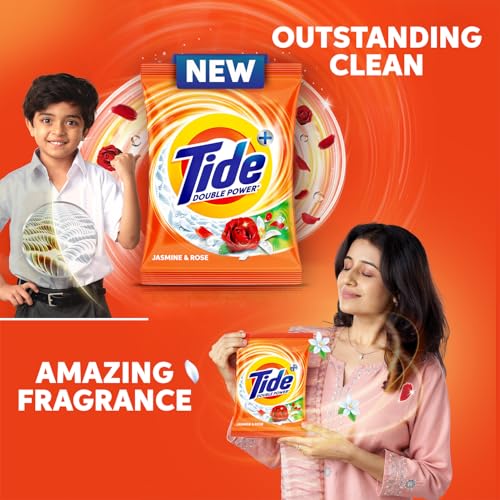 Image of Tide Plus Detergent Washing Powder - 10kg Mega Saver Pack | Jasmine & Rose Fragrance | Removes deep-seated Oil, Gravy, Tea Stains | World's No. 1 Detergent Brand