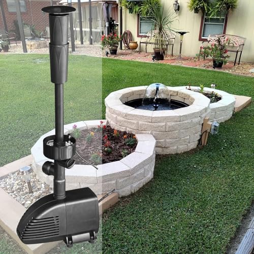 Pond Filter with Pump Fountain Kits, Submersible Pump Pond Fountain