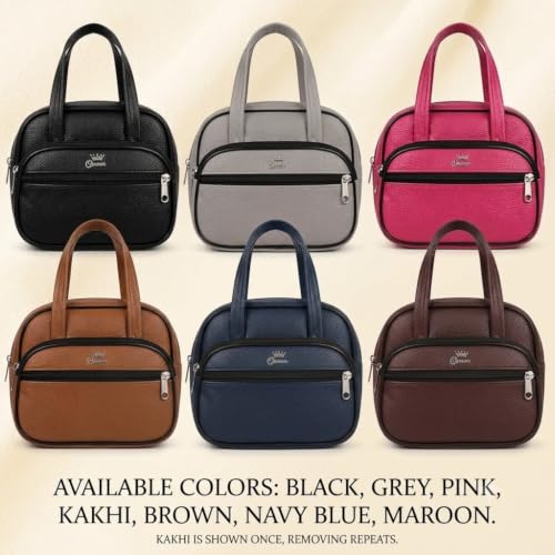 Image of Women's Stylish Trendy Leather Mini Handbag - Fashionable, Compact Purse for Casual and Formal Occasions