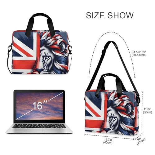 Funda Maletín para Portátil con Bandera Británica y León miniatura 4