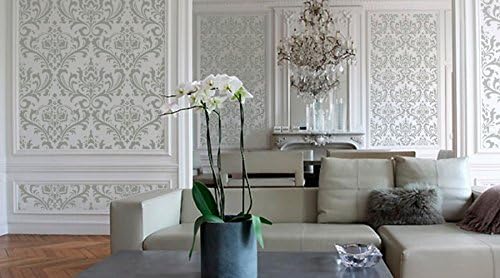 Wall Stencil Damascus 014 Nebek. Measurements: External Dimensions of The Stencil: 50 x 50 (cm) Design Measures: 48 x 48 (cm)