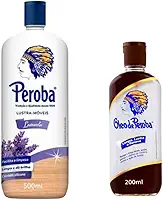 Kit de Limpeza Peroba, Lustra-Móveis Lavanda 500ml e Óleo de Peroba 200ml, Limpa, Lustra e Renova, Pisos, Granitos, Fogões e Geladeiras