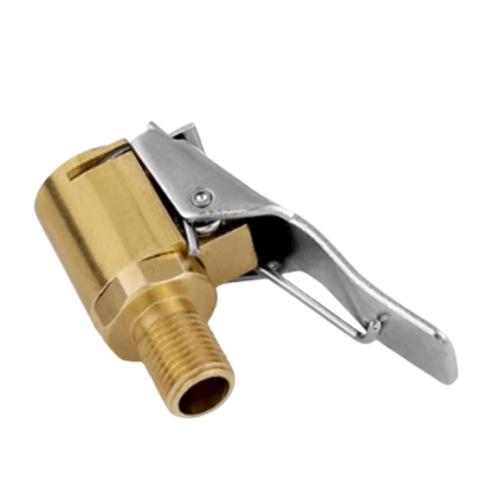 Adattatore a clip for connettore a morsetto for valvola della pompa di gonfiaggio dei pneumatici for auto portatile Parti del compressore in ottone 8mm 1/2/4/6 pezzi(6pcs Golden)