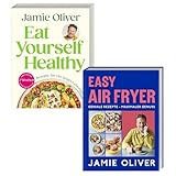 Jamie Oliver Bücher-Set (2 Bestseller) – Easy Air Fryer & Eat Yourself Healthy - Inkl. 2-Wochen-Kickstarter-Plan, 50 Hacks & 120 Rezepte für eine gesündere Ernährung + exklusives Koch-Lesezeichen
