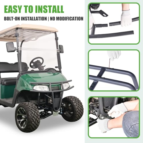 10L0L Golf Cart Brush Guard Front Bumper Guard for EZGO RXV 2008-2015, Heavy Duty Powder Coated Steel Front Protector, Direct Bolt On Easy Installation by 10L0L - Used condition - Image 6