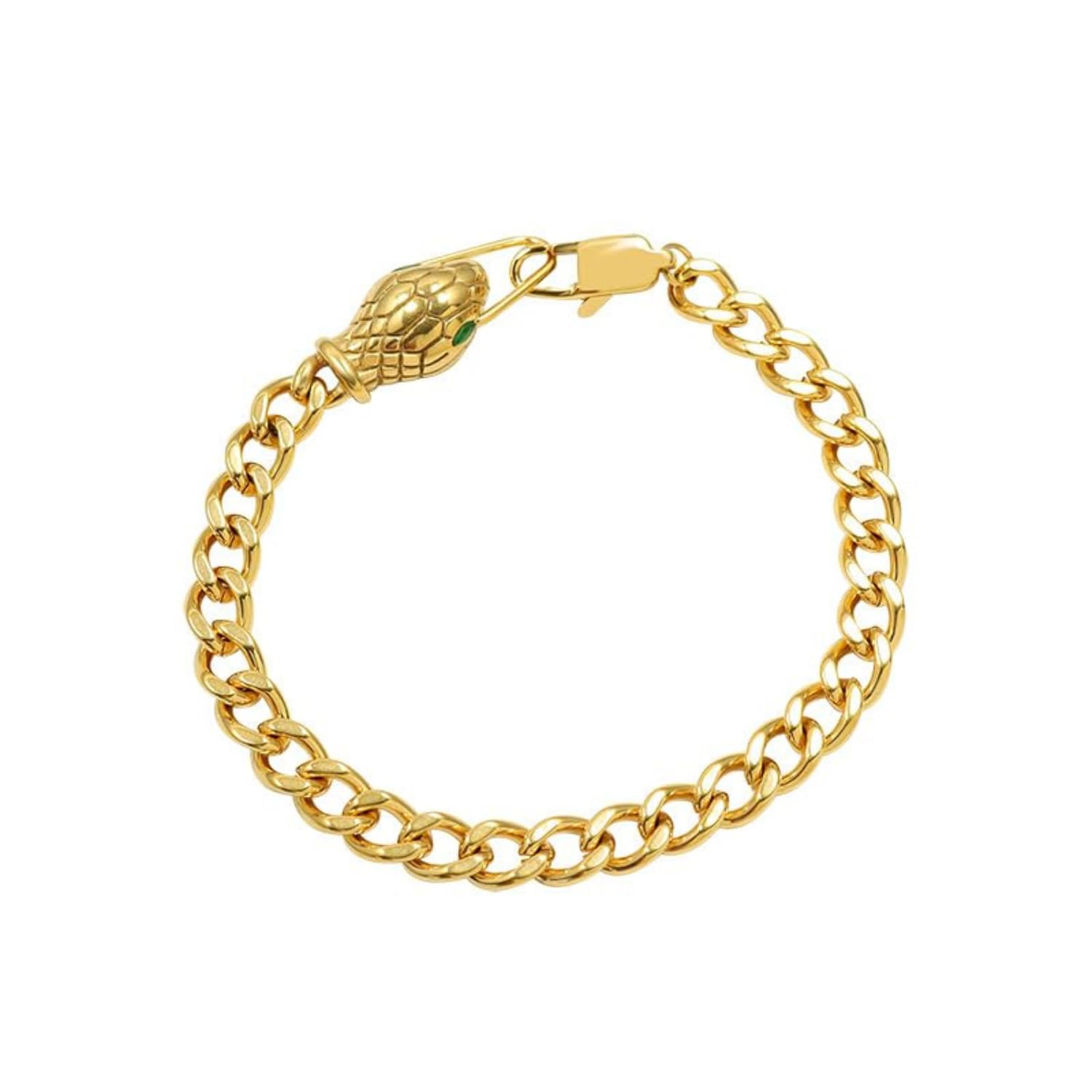 Gold Tone Link Bracelet for Women's Use | Chain Pattern with Strong Lock Closure | Modern Wristwear for Travel, Functions, Regular Wear, Festive Events and Fashion
