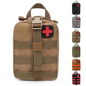HX OUTDOORS Tactical Molle Rip-Away EMT Medical First Aid IFAK Lifesaving Pouch, Outdoor Medical Package, Bergbedering…