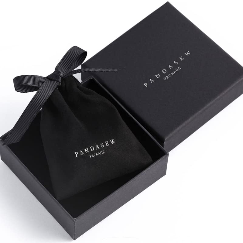 Czarne flanelowe torebki na prezenty, 7 x 9 cm, 11 x 14 cm, 18 x 30 cm, opakowanie 50 sztuk, makijaż, rzęsy, peruki do włosów, zamszowy woreczek ze sznurkiem, 50 sztuk torebek z logo, 9 x 12 cm