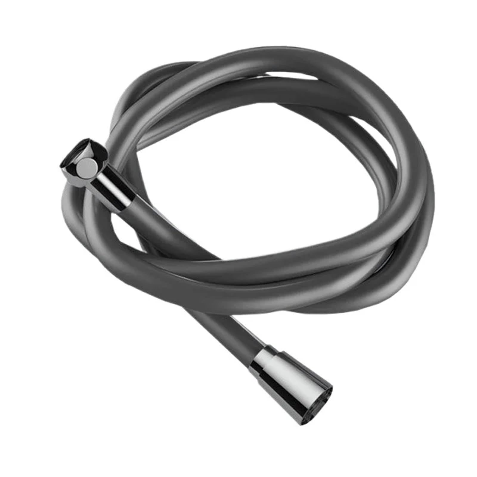 Silicone Flexible Shower Hose for Bathroom Head 1.5M 2M Bath Tube High Pressure Pipe Faucte Accessories for Bathroom Fittings(Deep Grey,150CM)
