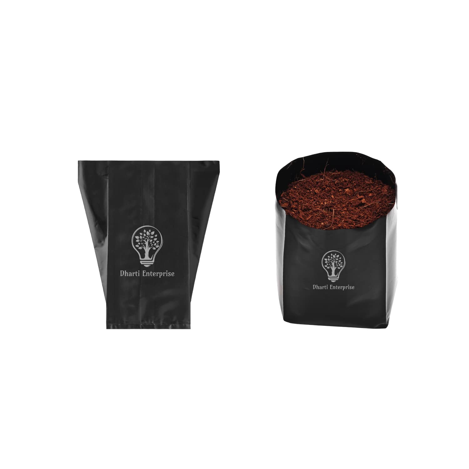 Dharti Enterprise Nursery Bags Plastic Poly Grow Bag Plant Bag Black UV Protected - 4 X 4 inch 600 Bags Extra Small Size for Seed Grow (4 inch Width Unfolded Empty Bags X 4 inch Height) (B07CRZS6QH) Amazon Price History, Amazon Price Tracker