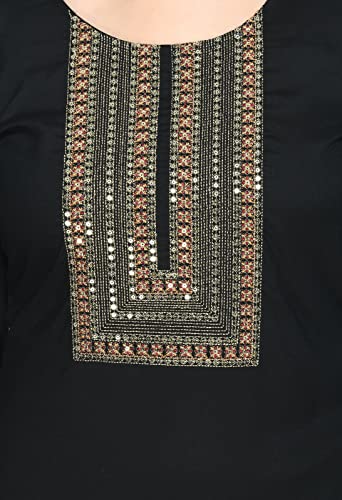 Image of Liboza Salwar Suit Set with Dupatta for Women Black - Heavy Ethnic Kurta Set with Pant, Pakistani Design & Wedding Dress, Readymade Designer Suits and Kurtas for Ladies