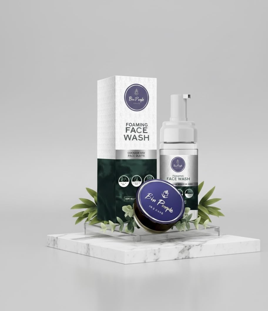 Bin Pimple Advance Formulation Combo Pack, Foaming Face Wash and Face Cream, Acne Pimple Pimple Pores 100ml Each, For All Skin Types-image-38