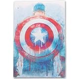 Open Road Brands Marvel Captain America Back Shield Gallery Wrapped Canvas Wall Decor - Captain America Wall Art for Man Cave or Movie Room