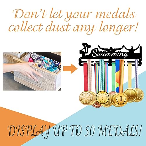 Médaille de thème de natation affichage mural pour ranger 50 médailles - 7