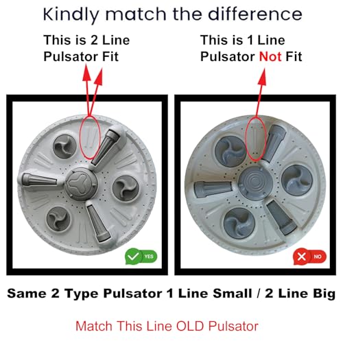 Image of FUSION STAR Pulsator for LG Semi-Automatic Washing Machine 7.5kg, 8kg, 8.5kg, 9kg, 9.5kg, 10kg, 10.5kg, 11kg, & 11.5kg, Capacity | Grey (Match & Buy 2 Line) Replacement Parts (Pack of 1)