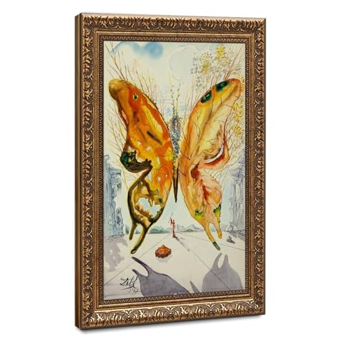 Toile Venus Butterfly Salvador Dali pour habiller un mur vide de bureau avec cadre