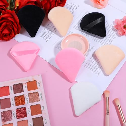 20 Pcs Makeup Puffers Triangle Powder Puffs Double Side Soft Makeup Puff Setting Powder Puff Loose Powder Puff Triangle Powder Puff Make Up Sponges for Face(Multicolor)