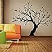 Zykang Wall Sticker Black Tree Pattern Wall Sticker Decorazioni per la casa Poster Fai da te staccabile Adesivo da parete per bambini 57X95Cm