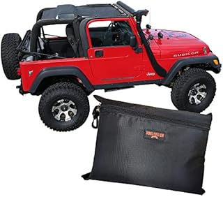 Badass Moto for Jeep Sunshade for Jeep Wrangler Top Mesh. Keeps You Cool. Reduces UV + Wind & Noise. Easy No Tool Install Sun Shade Top for Jeep Lover Gifts Accessories (1996 - 2006 TJ (Full Length))