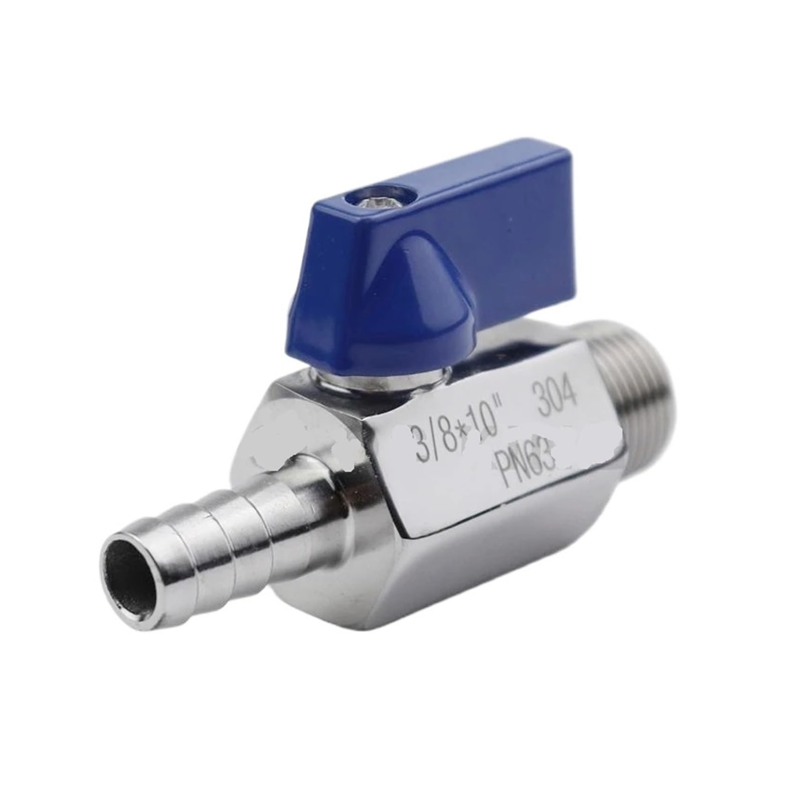 BSP Zawór kulowy ze stali nierdzewnej 1/20.3 cm 1/10.2 cm 3/20.3 cm 1/5.1 cm do 8/10/12 mm adapter pagody żeński męski SS304 sprzęt 2-drożny zawór kulowy (3/20.3 cm, gwint męski_8 mm zadzior)