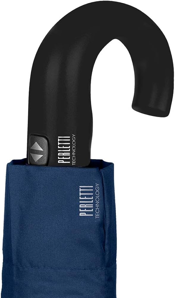 Ombrello Golf Pieghevole Perletti - Nero, Diametro 118 Cm, Apertura Automatica, Fibra Di Vetro, Antivento - Foto 6