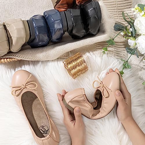 Trary Women's Flats Shoes, Ballet Flats Comfortable Foldable Dress Shoes, Slip On Casual Ballerina Flats #TOP4