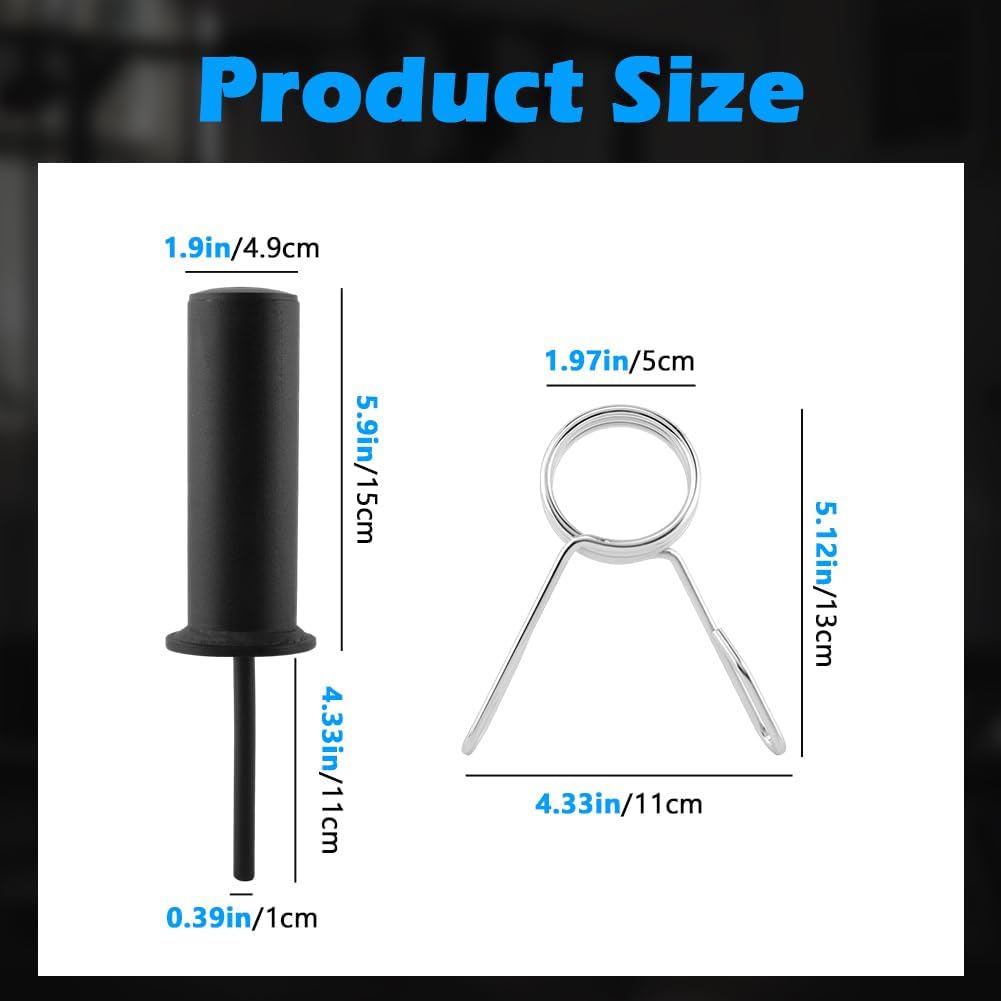 Reinforced Weight Stack Pin 60kg/132lbs Max Load Capacity Weight Stack Extender Pin Strength Training Equipment for Cable Machines & Home Gym - 10mm x 110mm