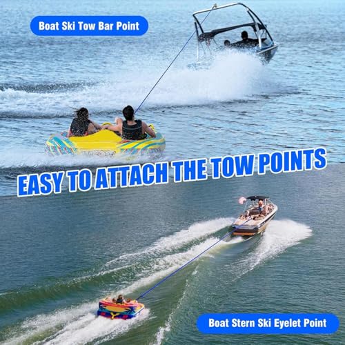Miniatura 4 de Doiyislem Remolque Para Barcos Correas De Remolque De Esquí Acuático,Cuerda De Seguridad Flotante Para Kayak Rescate Acceso Stegan Río Moto De Nieve Lago