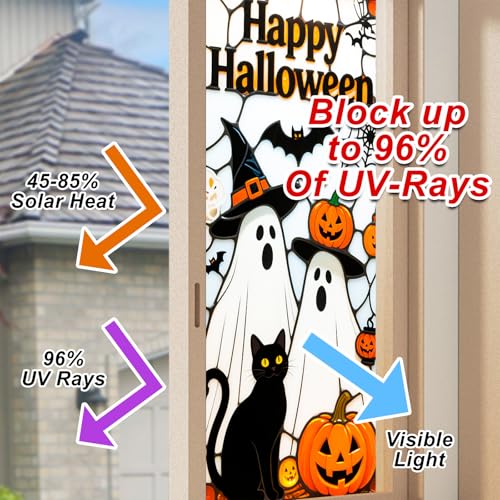 HOMETITUTE Vinilo Decorativo para Ventana Halloween 17.7x39.3 pulg miniatura 4